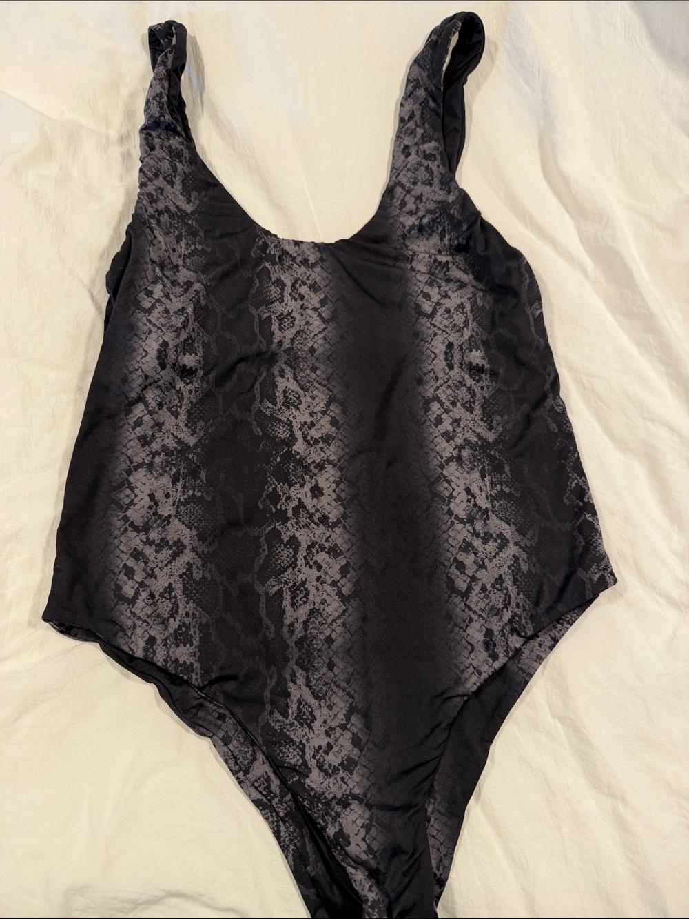 Black Snake-Print Bonita Mai Bodysuit